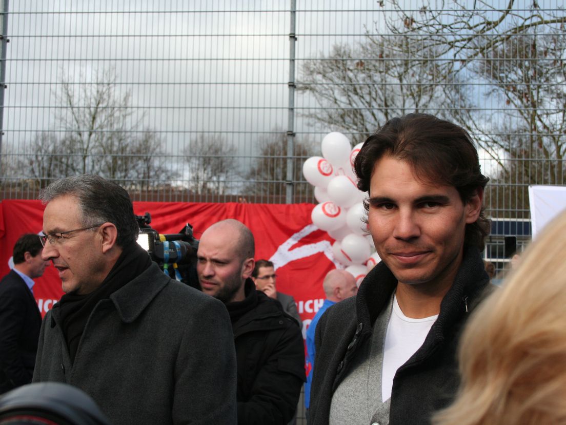 Tennisser Rafael Nadal en burgemeester Aboutaleb