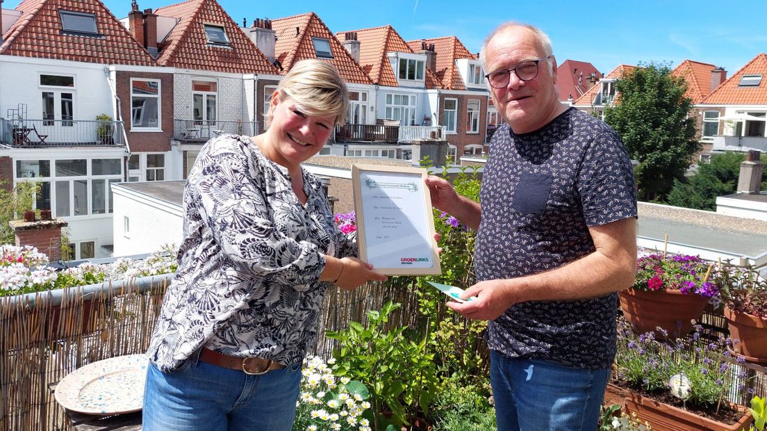 Mariëlle Vavier en winnaar Jan Driesen