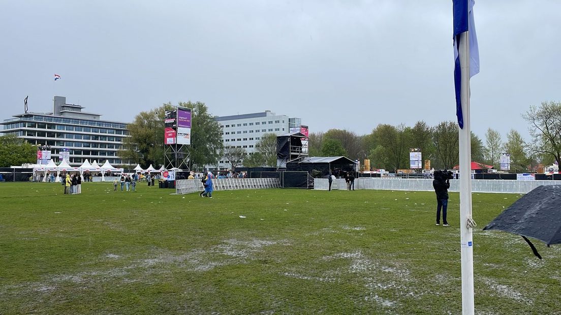 Het lege festivalterrein in Zwolle