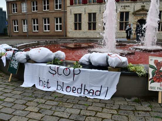 'Bloedfontein' bij pro-Palestina demonstratie Middelburg