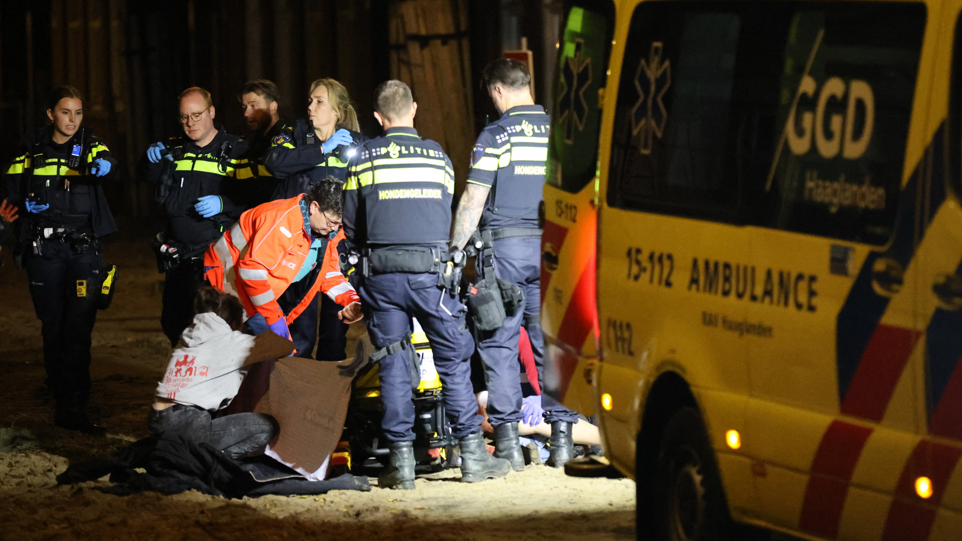 Het slachtoffer lag op straat