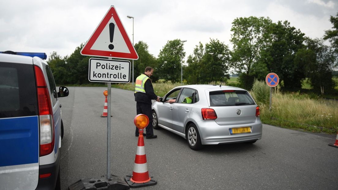 Een eerdere controle bij de Duitse grens in 2017