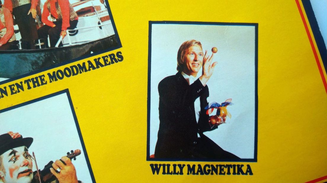 Foto van Willy Magnetika op een lp van De Gein Express