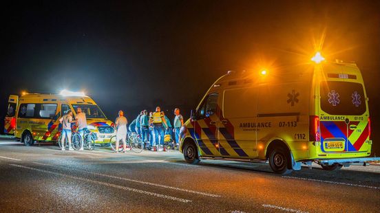 Fietser gewond na val · opvarenden belanden in IJssel