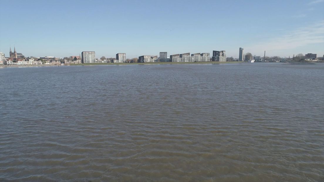 Hoogwater bij Deventer