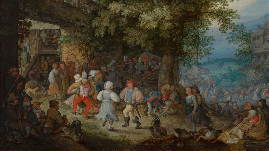 Roelant Savery, Dansende boeren voor een Boheemse herberg 