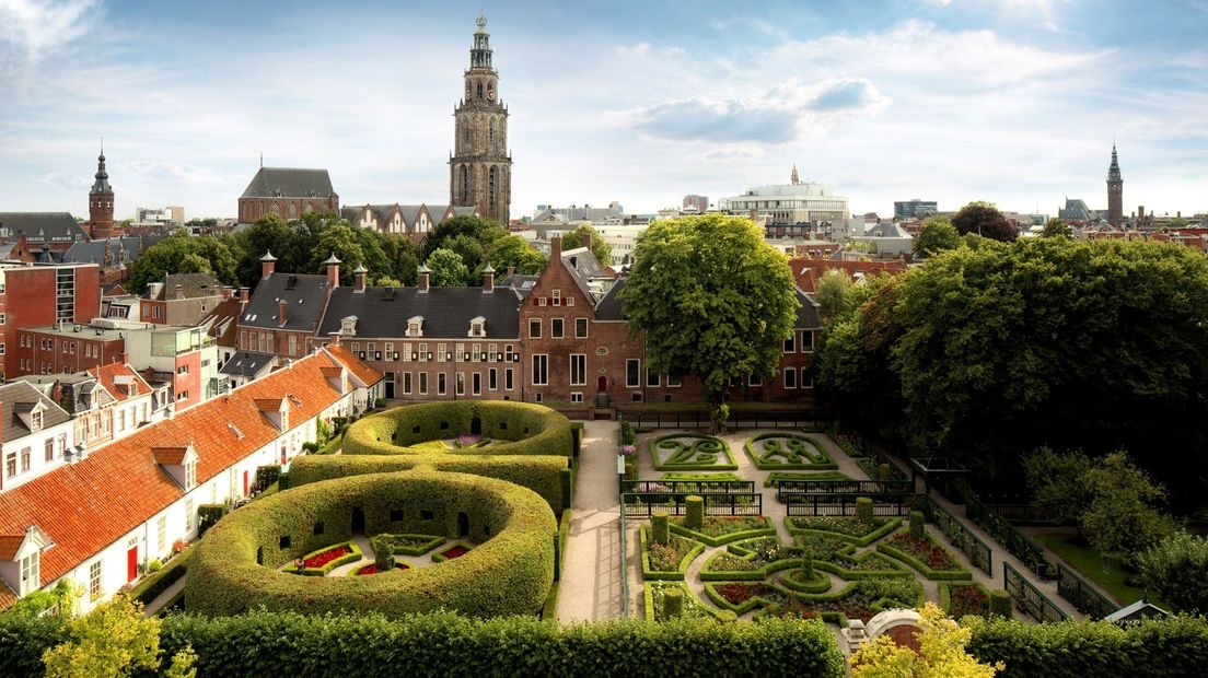 De stad Groningen moet een stuk groener worden, zoals hier in de Prinsentuin.