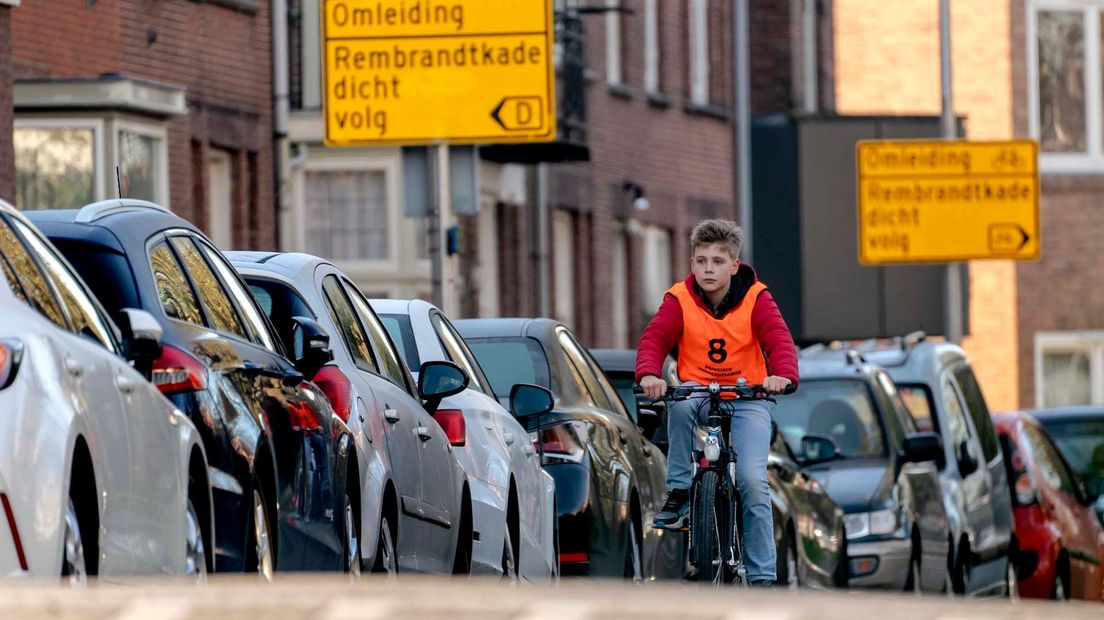 Utrechtse leerlingen nemen deel aan het VVN Verkeersexamen.