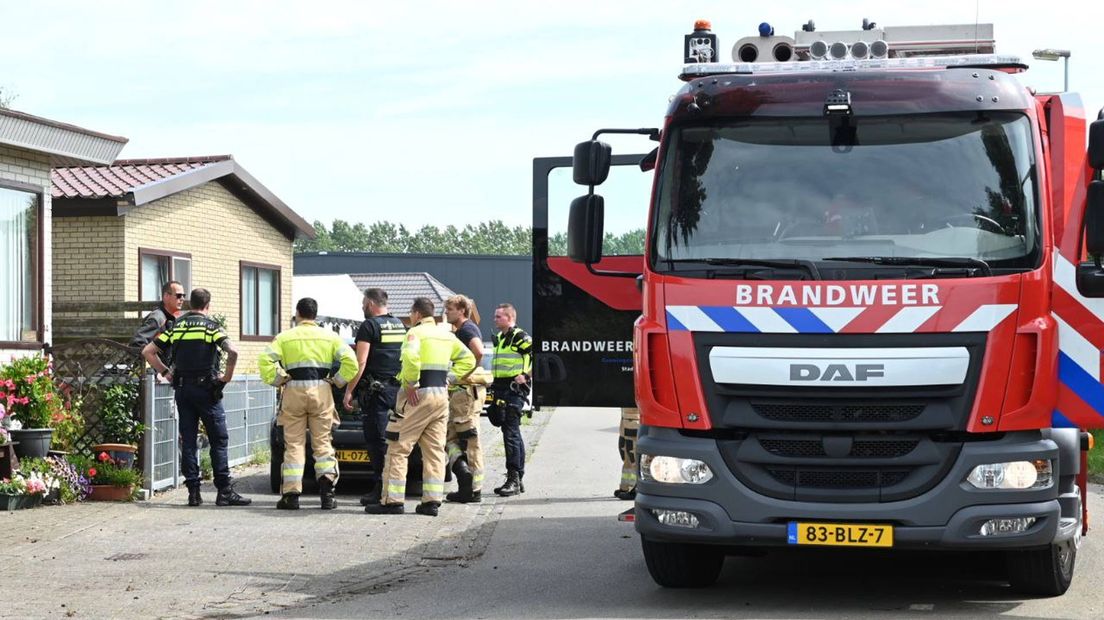 De brandweer aan de Gdanskweg