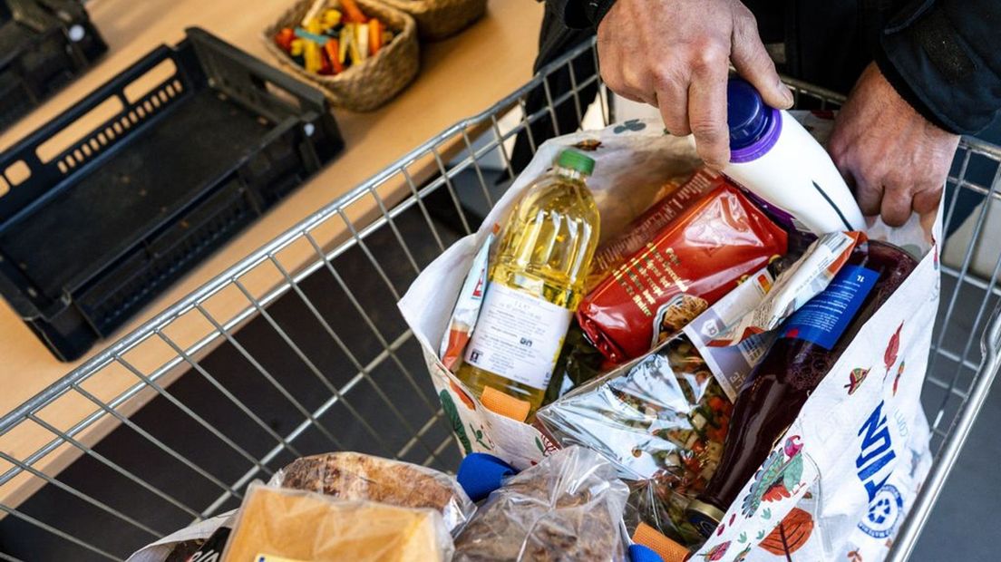 Voedselpakketten bij de voedselbank