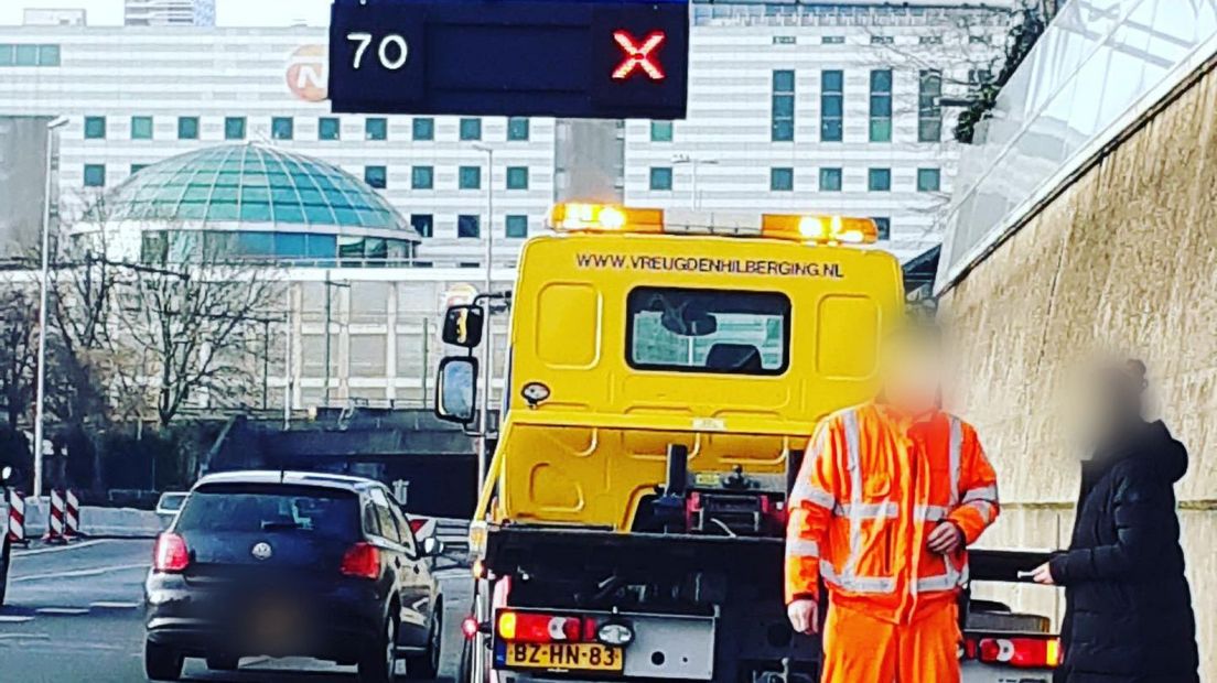 Rood kruis dat boven de snelweg A12 werd genegeerd