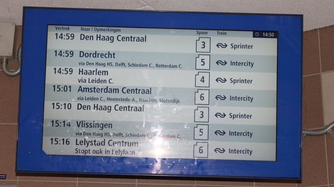 NS informatiebord, OV, treinen, informatievoorziening