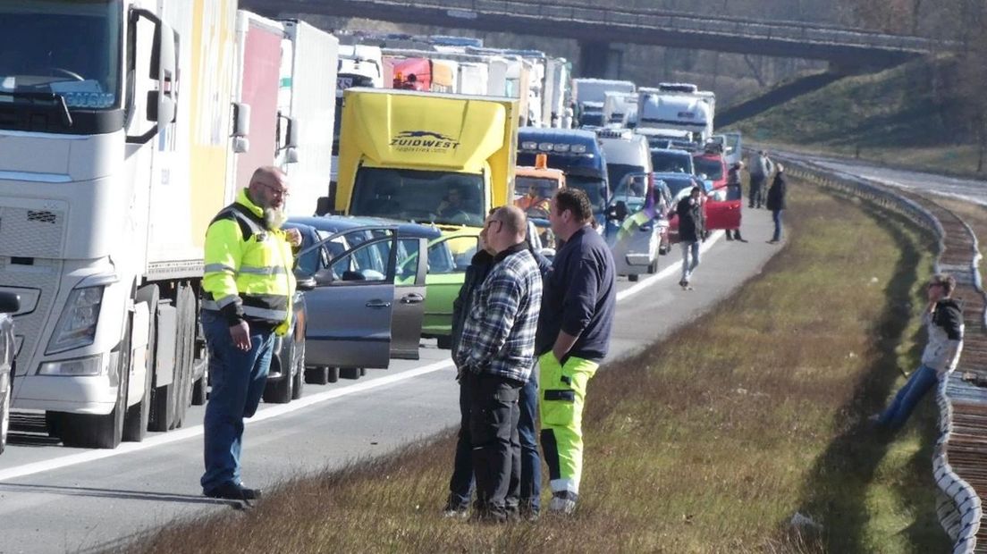 Tijd om een praatje te maken met andere automobilisten