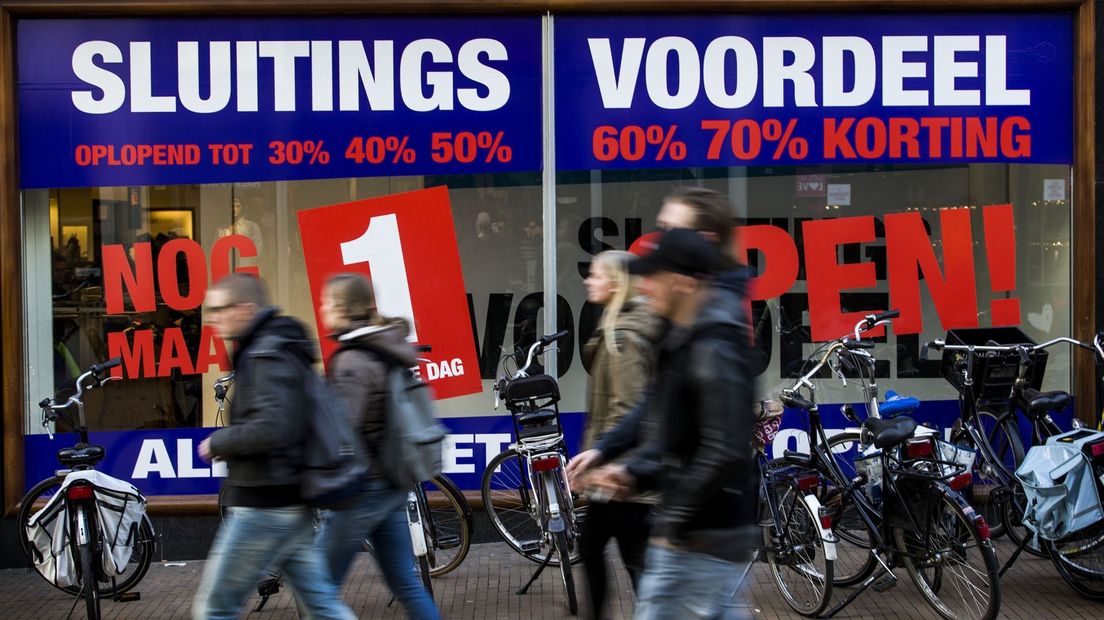 Steeds meer winkelketens sluiten