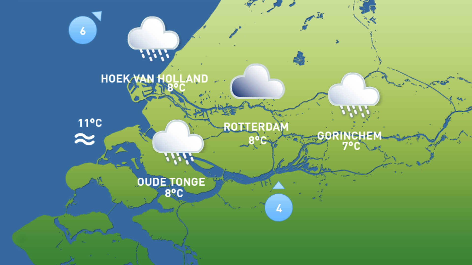 Het weerbeeld van donderdag 27 november.