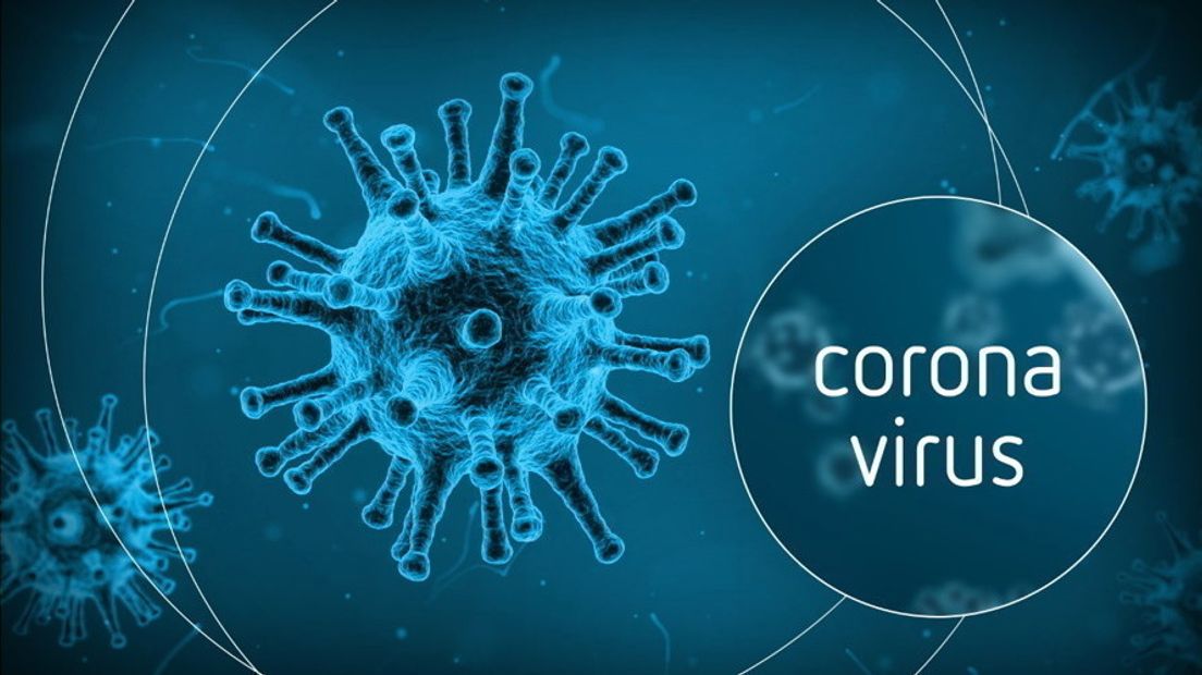 Impressie van het coronavirus SARS-CoV-2, dat de ziekte Covid-19 kan veroorzaken