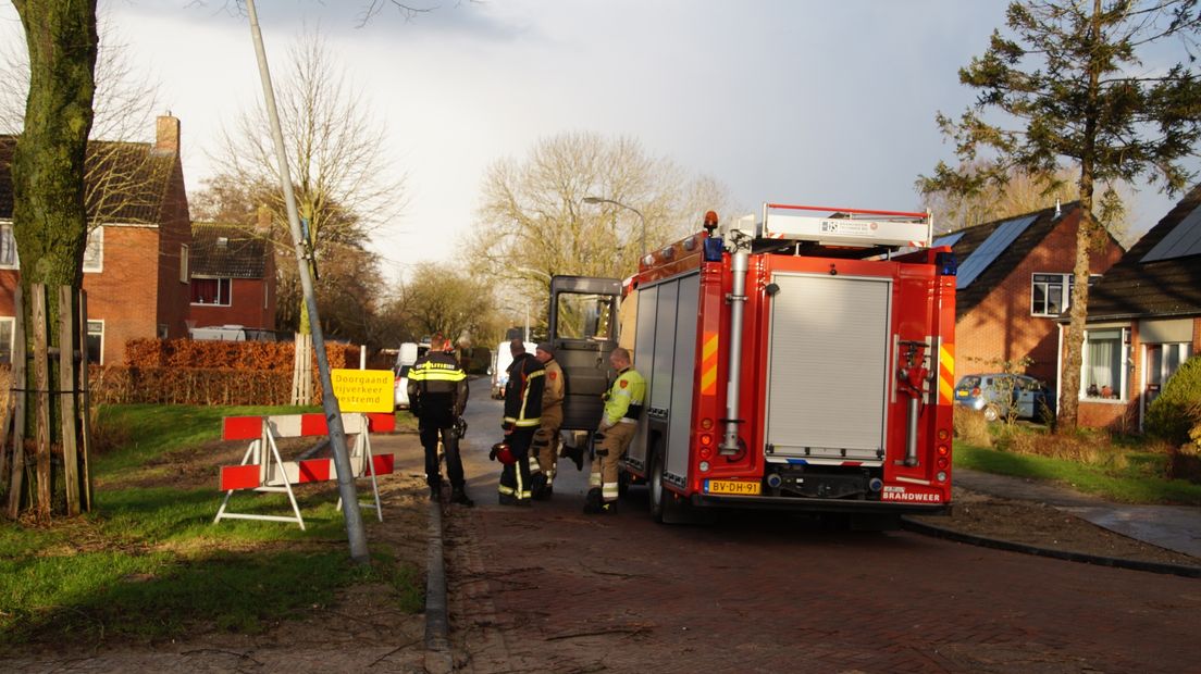 De brandweer heeft het gaslek in Stedum provisorisch gedicht