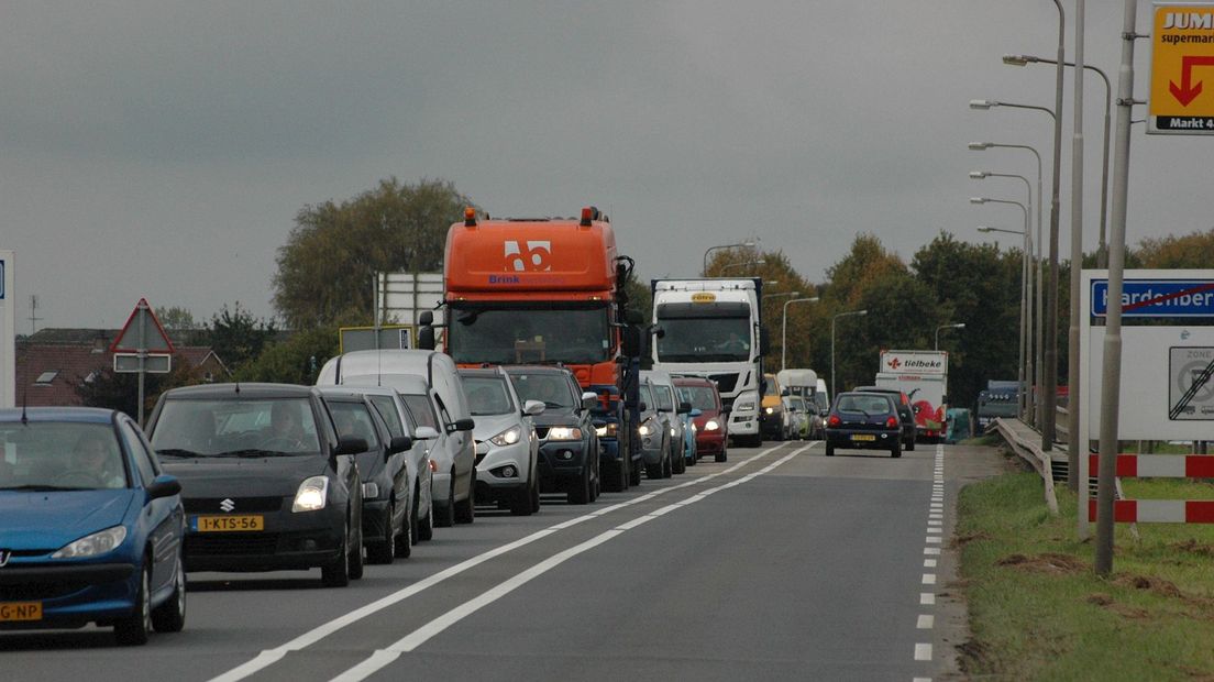 Het verkeer dat Hardenberg in wil moet geduld hebben