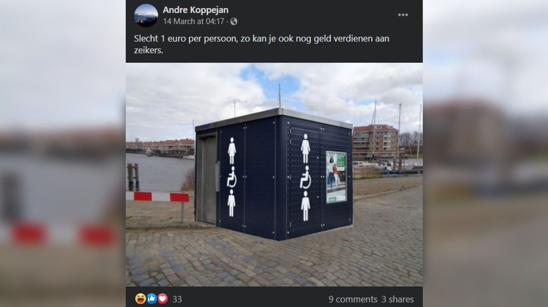 Bewerkte foto van de pinautomaat door Andre Koppejan