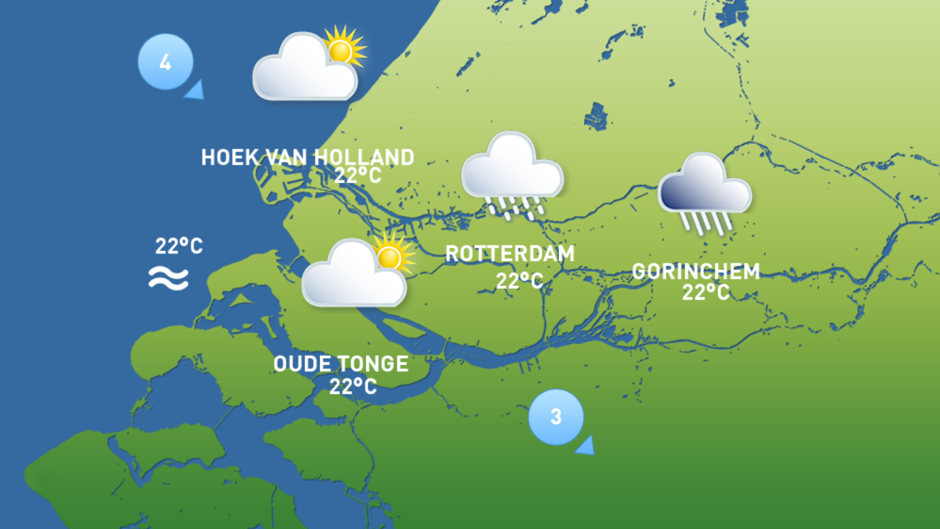 Het weerbeeld van maandag 17 augustus.