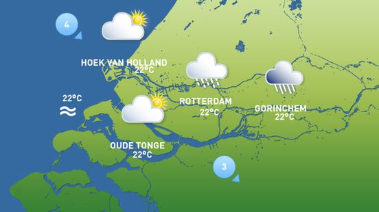 Het weer van vandaag: regen trekt weg Home