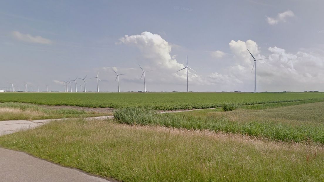 De Emmapolder bij de Eemshaven, waar de nieuwe windmolens gepland zijn