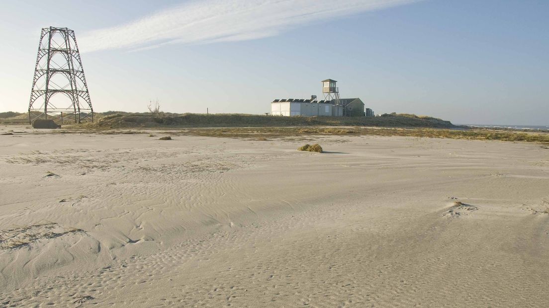 vogelwachterstoren zoals hij stond op Rottumeroog.