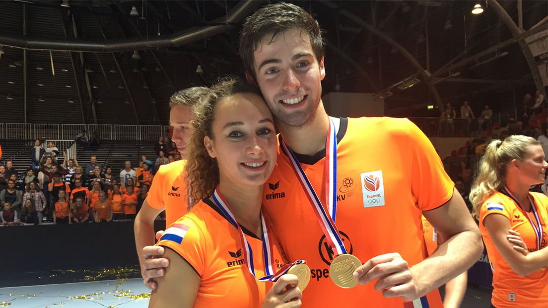 Regiogenoten en liefdeskoppel Jet Hendriks en Mick Snel 