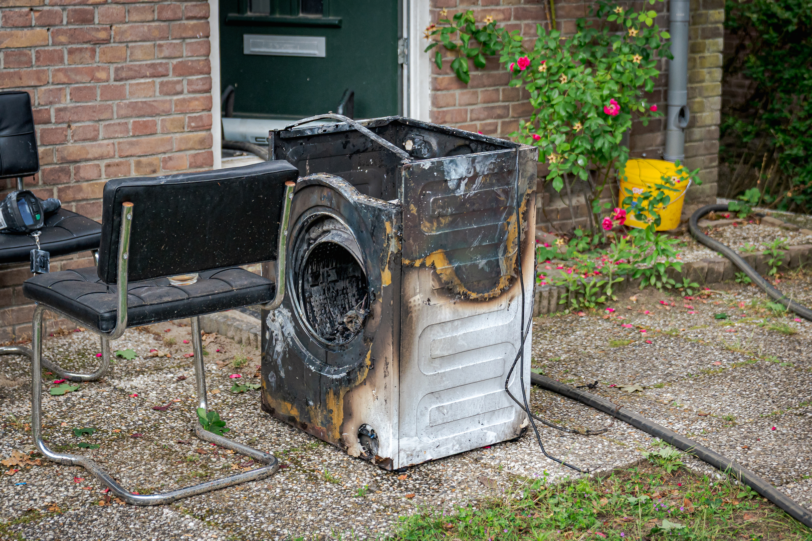 Het vuur ontstond in een wasmachine.