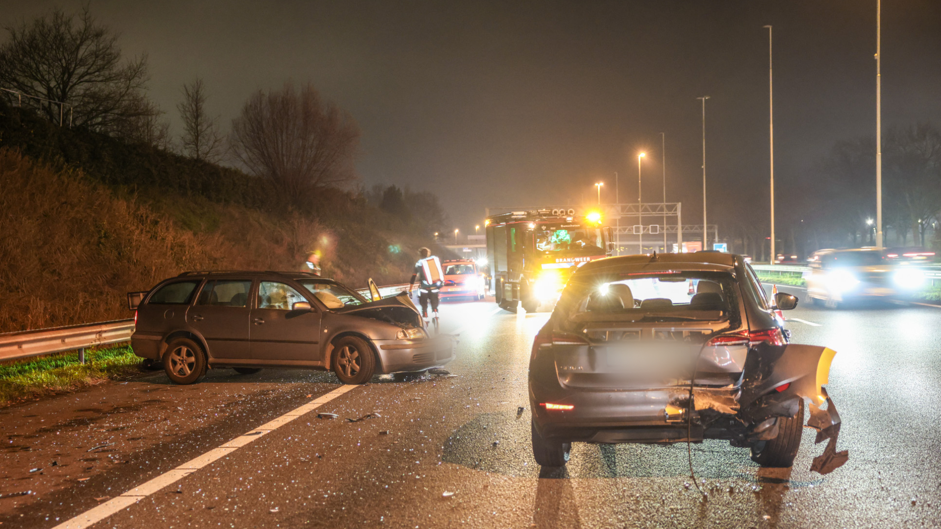 Botsing op A1 bij Amersfoort, vertraging opgelost.