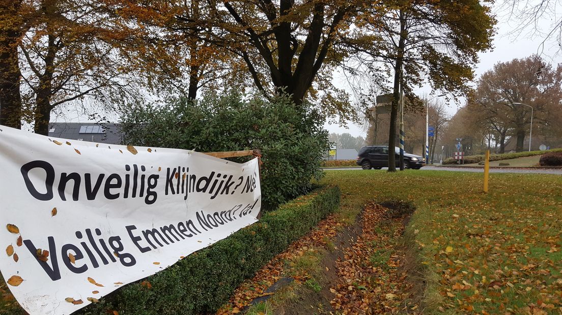 In Klijndijk werd eerder actie gevoerd tegen de plannen van de provincie met de N34 (Rechten: archief RTV Drenthe)