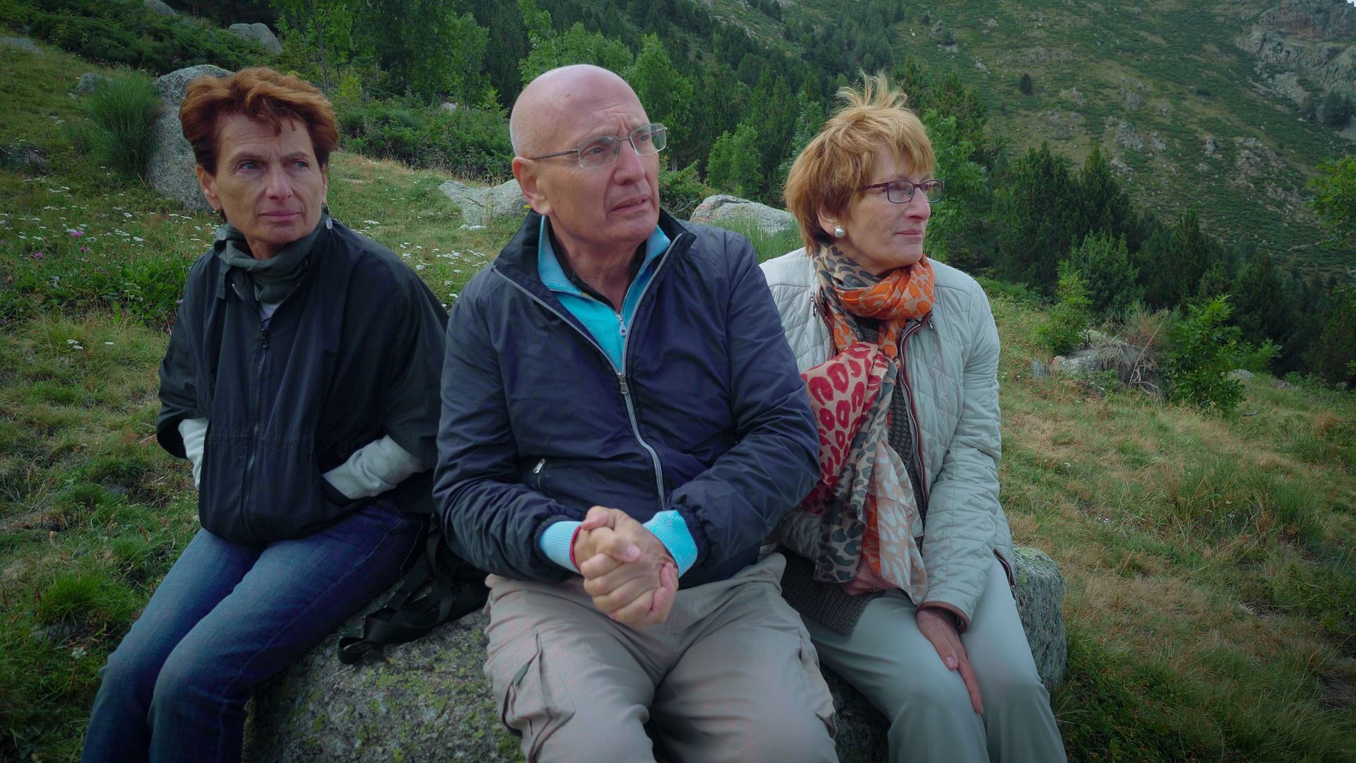 Marion Coronel, André Boers en Yvette Markens in de Pyreneeën