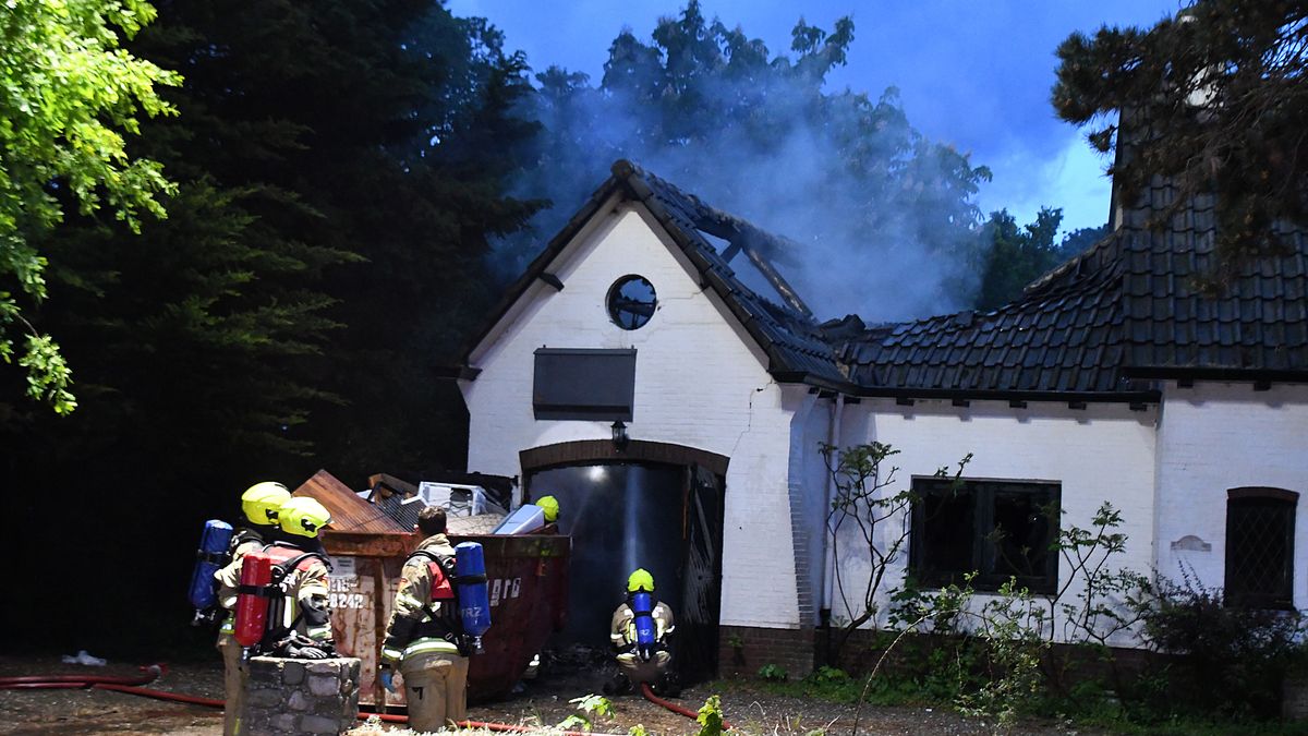 Garage van vakantiewoning Cadzand-Bad uitgebrand