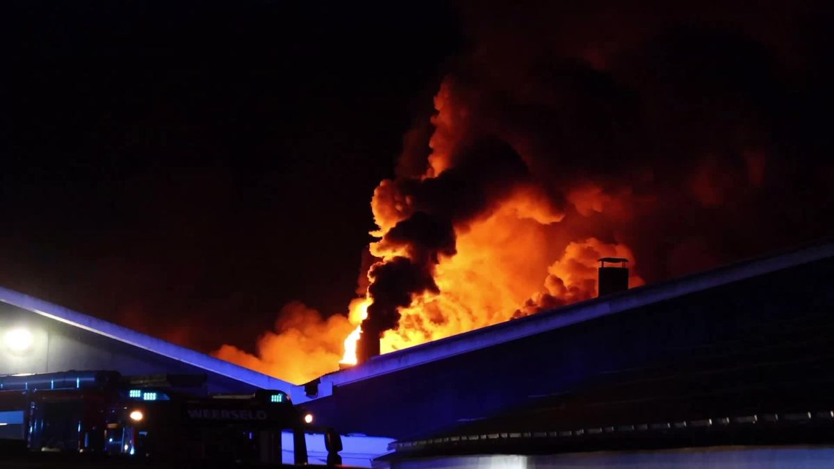 Een schuurbrand in Saasveld