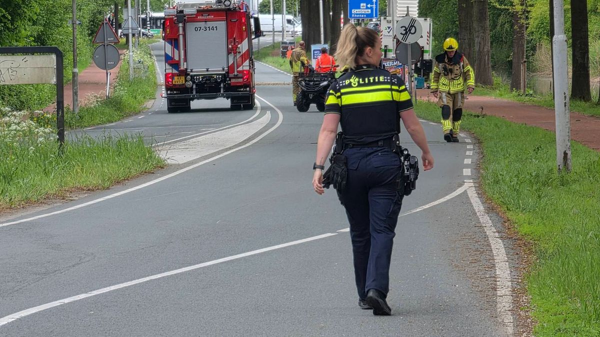Gaslek • fietser gewond