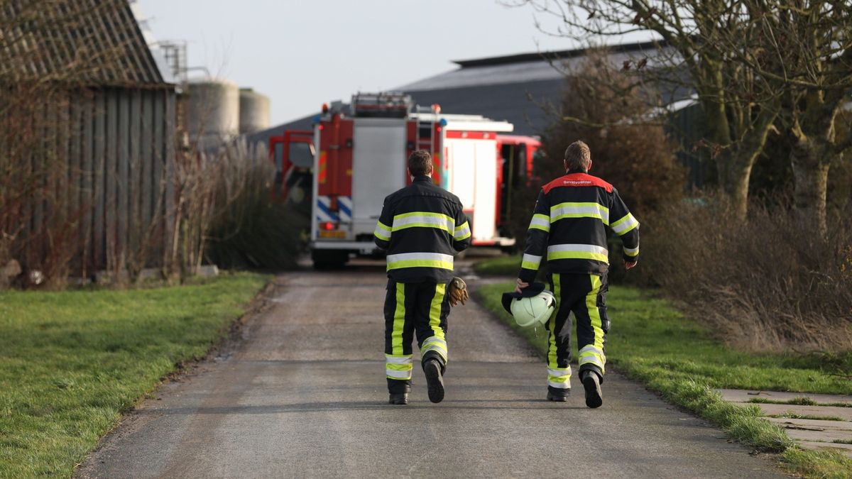 Brandweer rukt uit voor brand bij boerenbedrijf in Oosthem