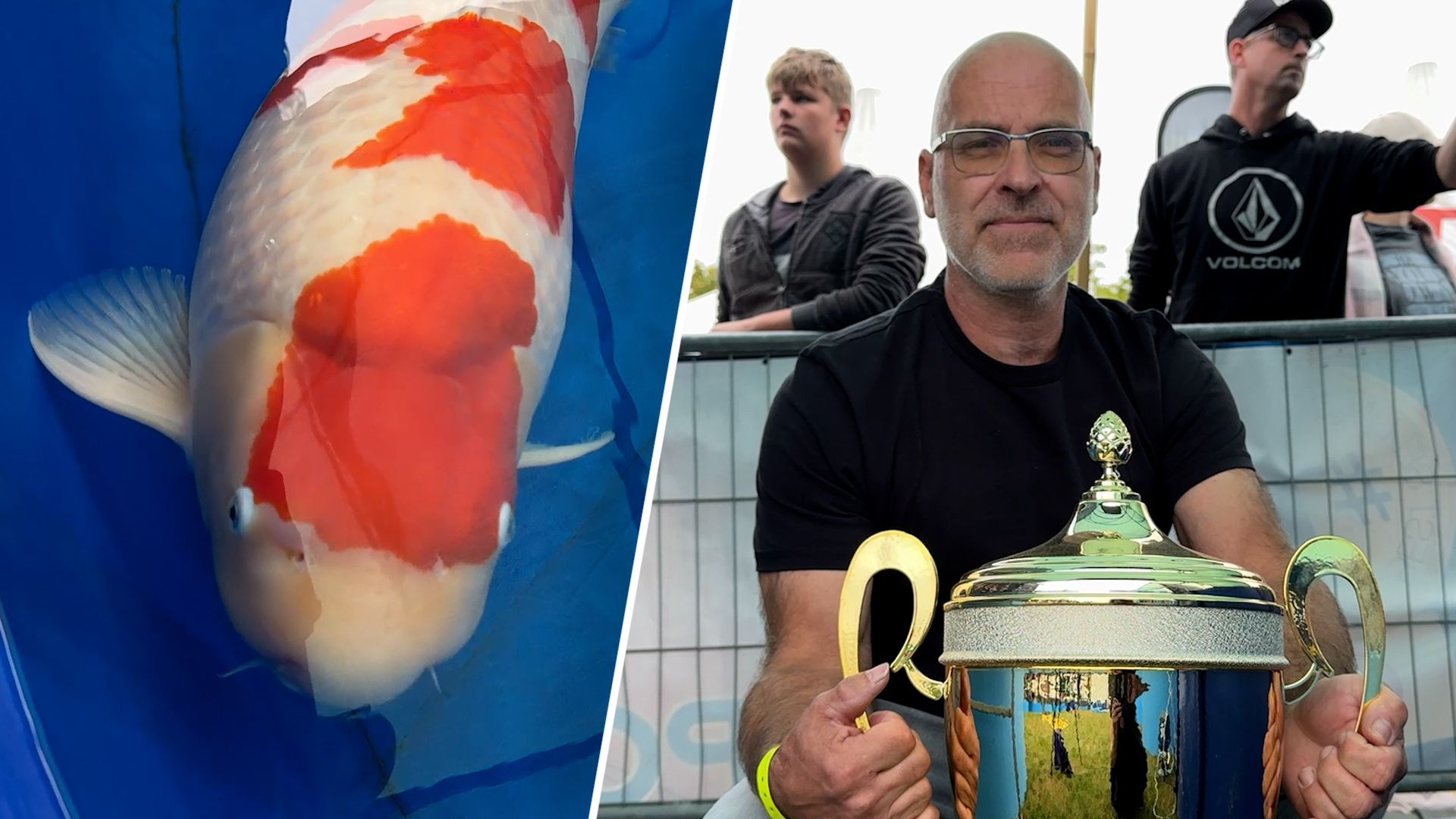 Rob wint de hoofdprijs met zijn koikarper van 88 centimeter: 'Hartstikke trots'