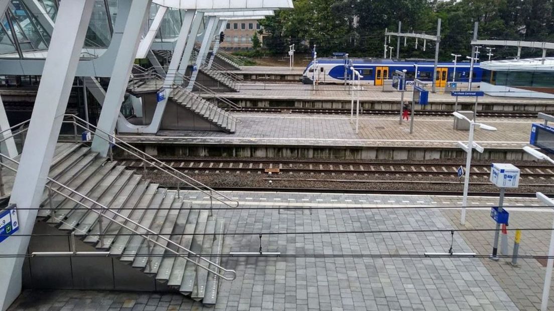 Het station in Arnhem.