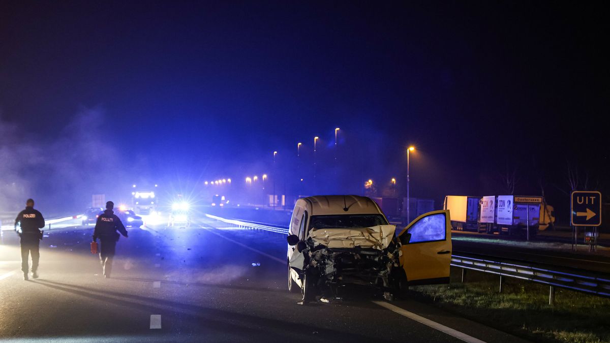 Gewonde bij botsing op A37 bij Klazienaveen