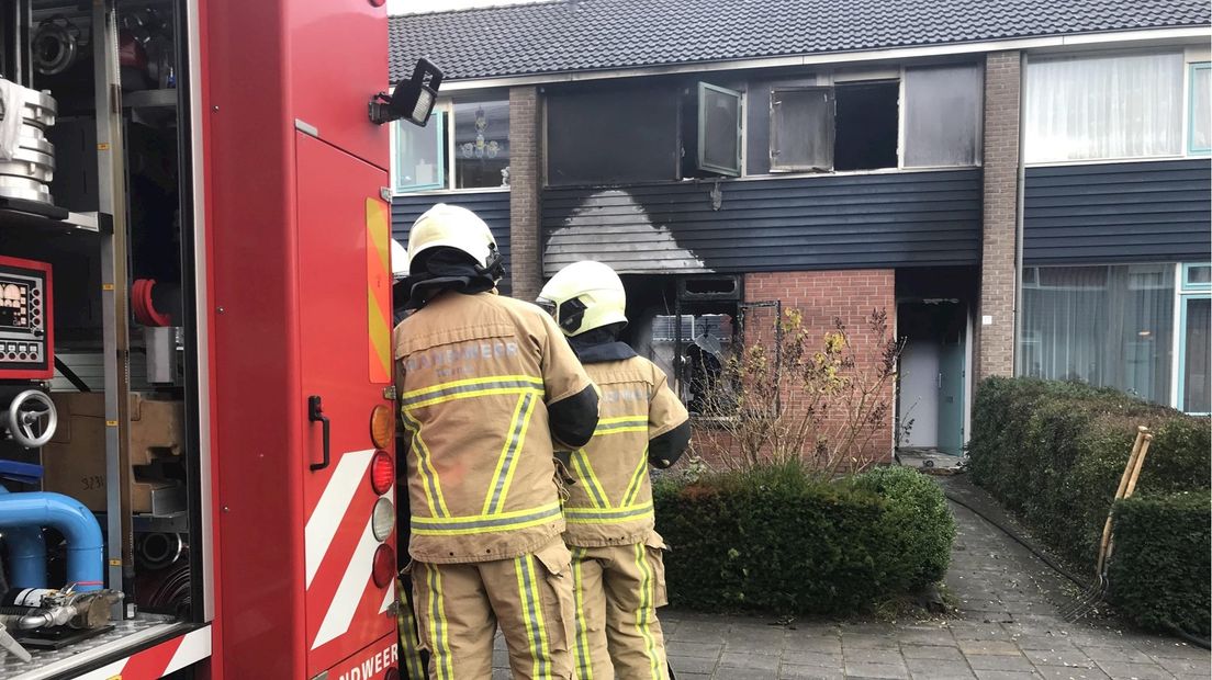 De woning brandde volledig uit