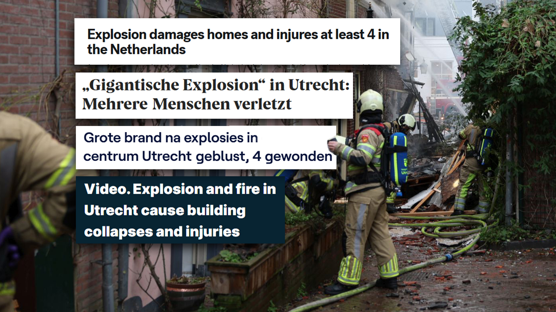 Explosies en brand Utrecht gaan de wereld over