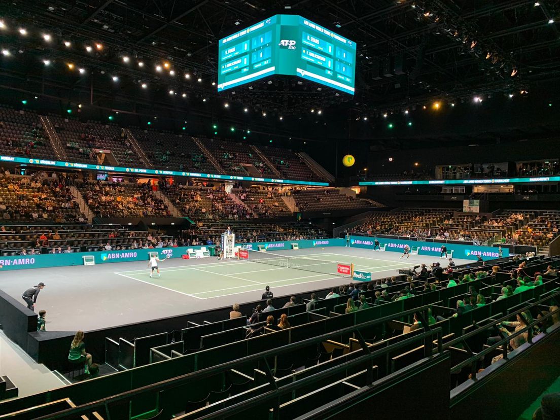 Het Centre Court tijdens het ABN AMRO World Tennis Tournament 2020