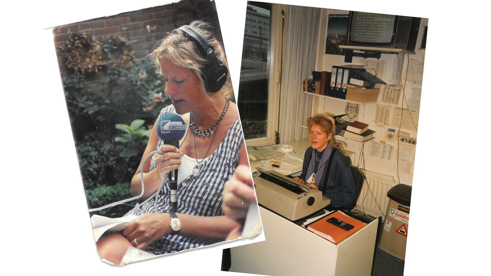 Chris in haar jonge jaren bij Radio Rijnmond