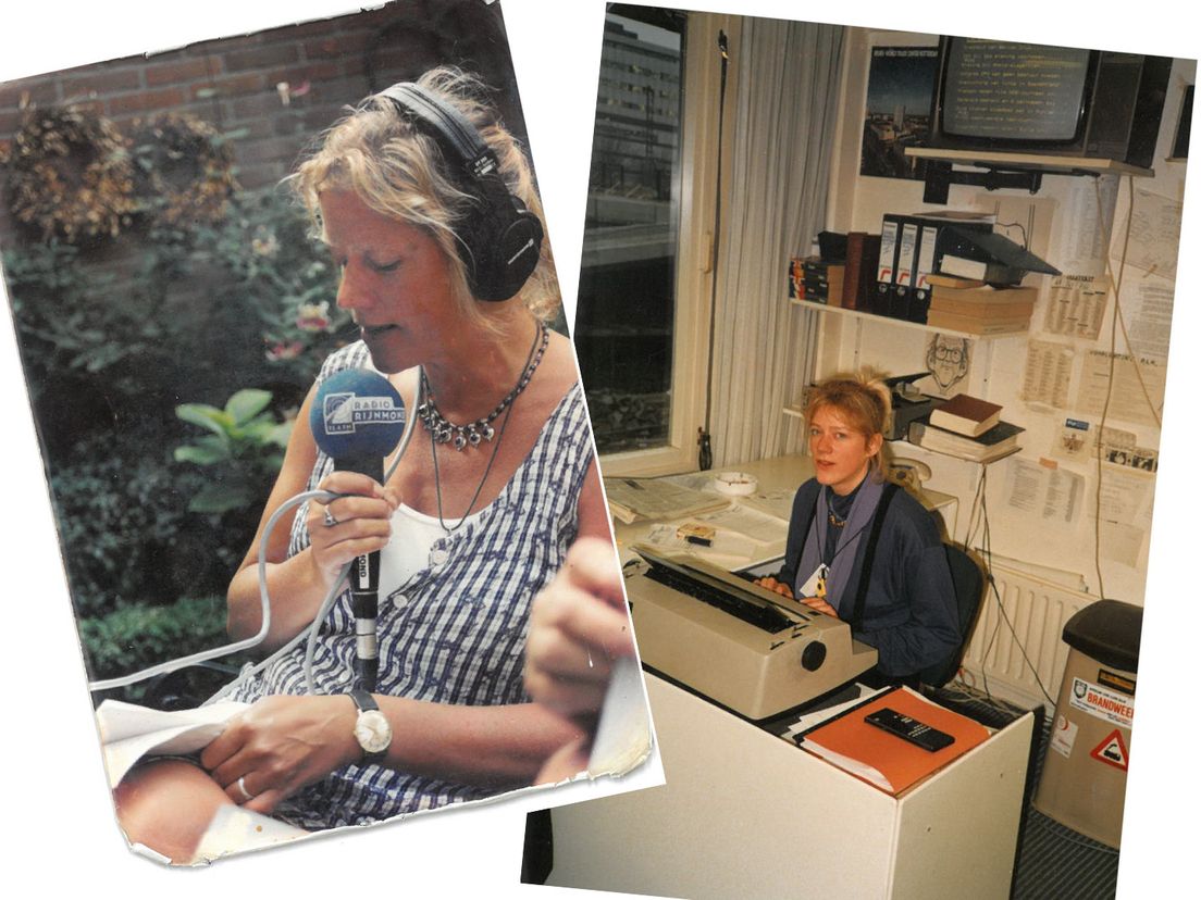 Chris in haar jonge jaren bij Radio Rijnmond