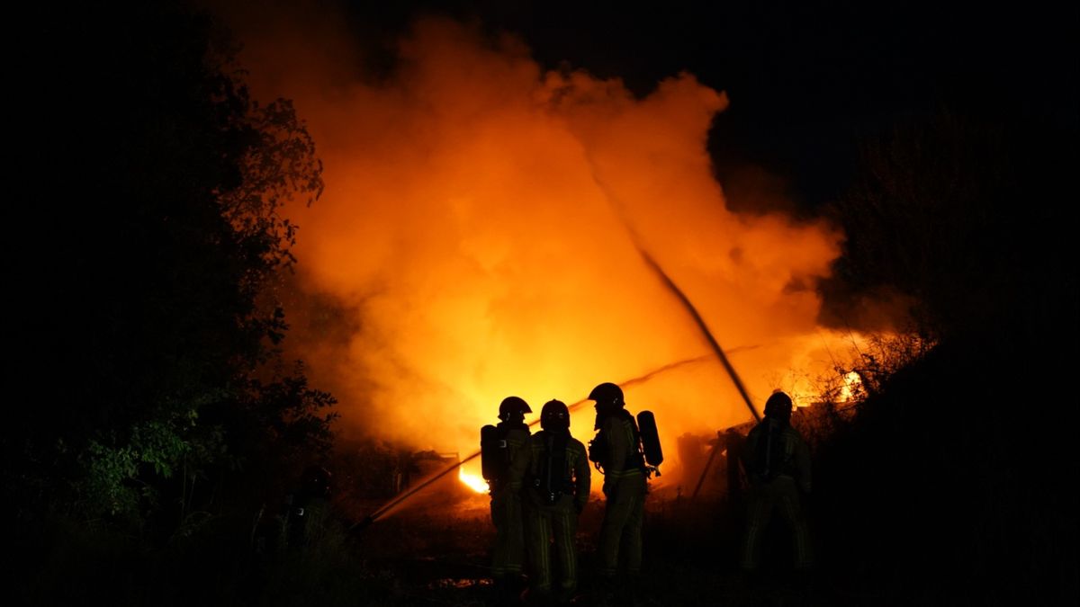 Grote brand in loods in Ysselsteyn