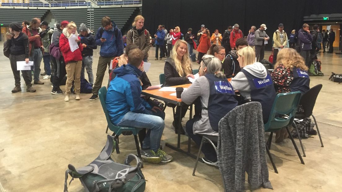 Opvang in de Horncastle Arena
