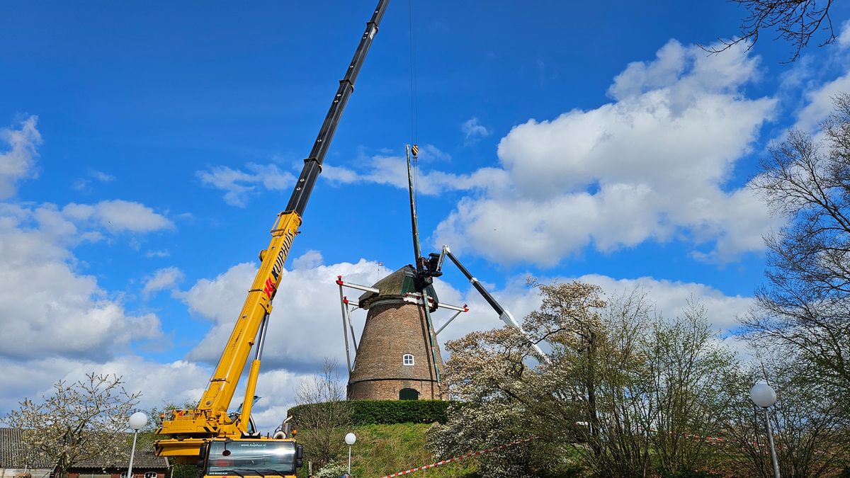 Molen van Fleringen krijgt na vijftig jaar weer nieuwe wieken: 'Was hard nodig'