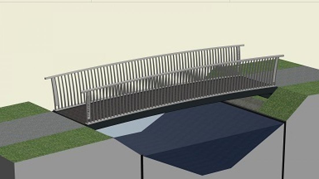 Tekening van de 3D-brug I