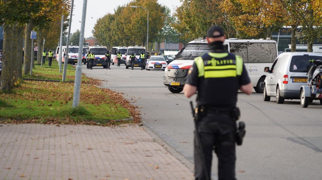 Politie blokkeert het gebied in Kolham