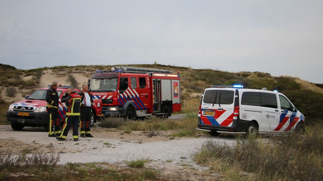 Een kleine brand bij de Coepelduynen in Noordwijk